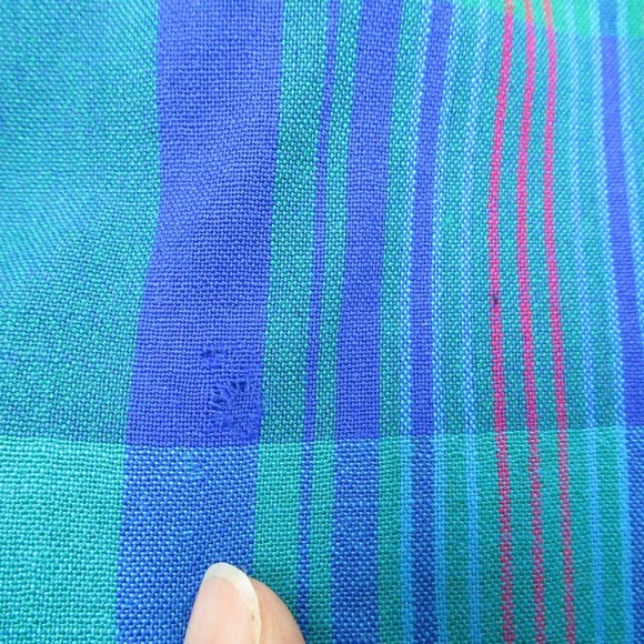 Vintage Miss Pendleton Blue Plaid Pleated Midi Skirt Virgin Wool Women’s XS - Picture 9 of 14